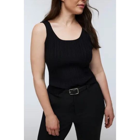 Madewell Signature Knit Ribbed Scoop Neck Sweater Tank Top US Women's S New - Picture 1 of 6